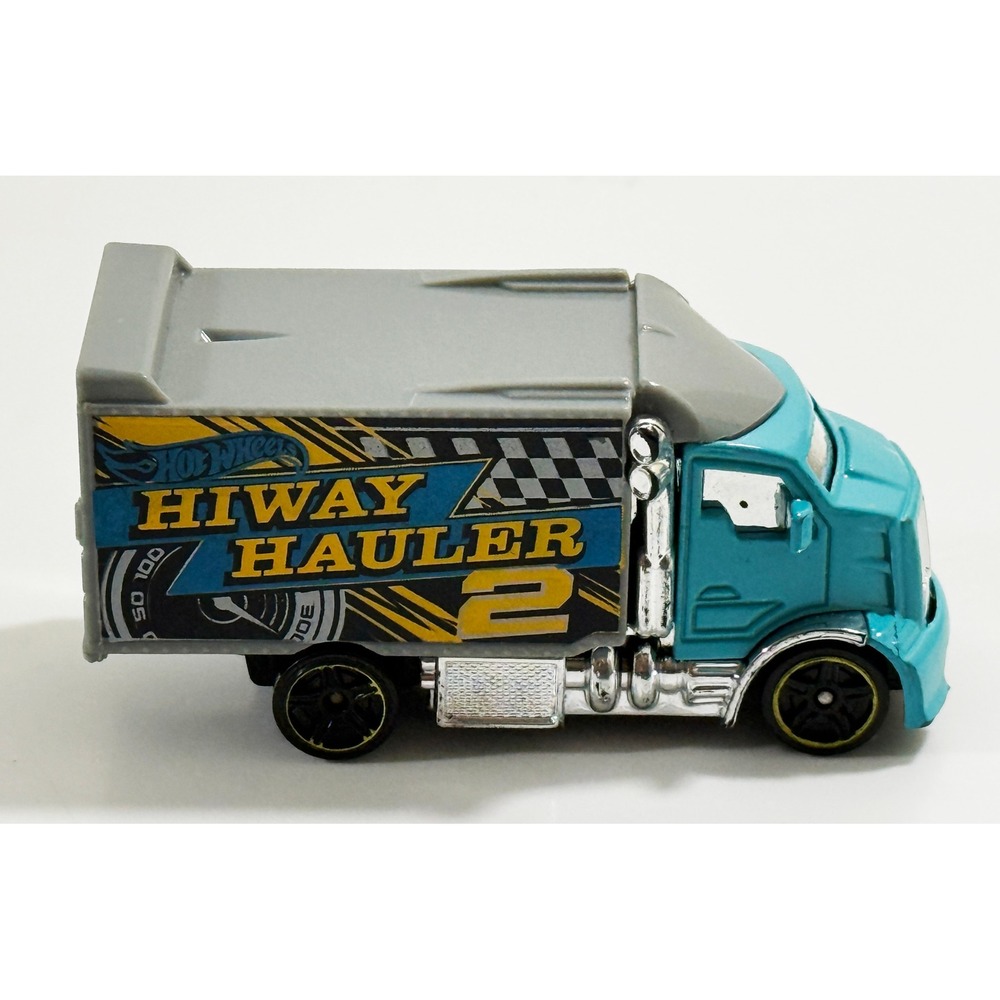 Hot Wheels Hiway Hauler 2 Truck Kids 1:64 Teal Grey Diecast Toy Car